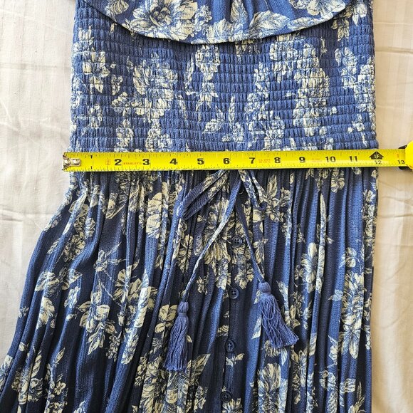 Xhilaration Blue Off Shoulder Maxi Sundress Size S - Picture 4 of 6